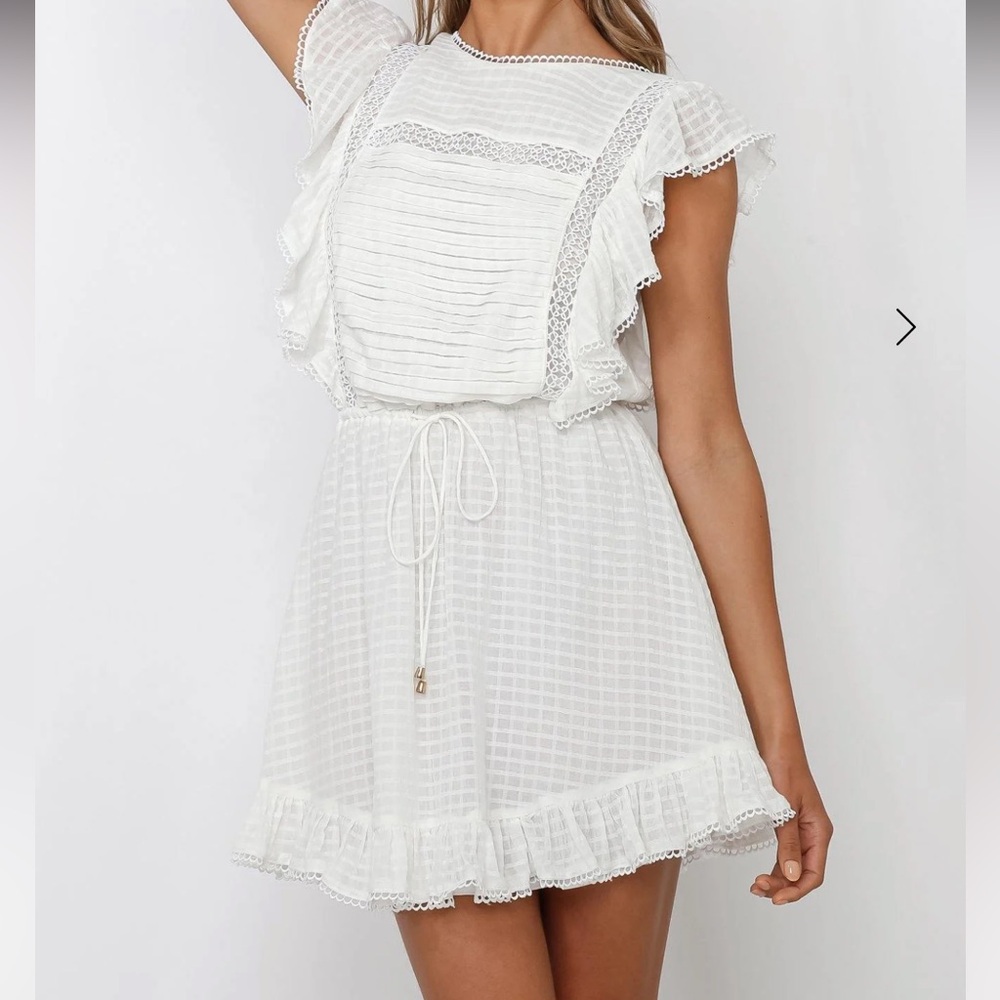 White mini dress